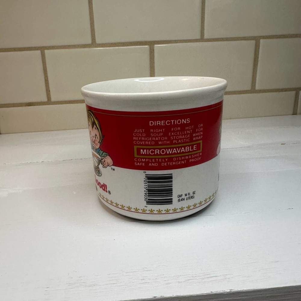 1989 Vintage Campbells Soup,M’m! M’m! Good Soup Kids Cup Bowl Mug, 14 oz - Picture 3 of 7